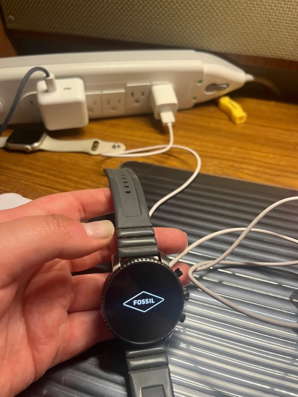 Fossil Black and Silver Smartwatch Set